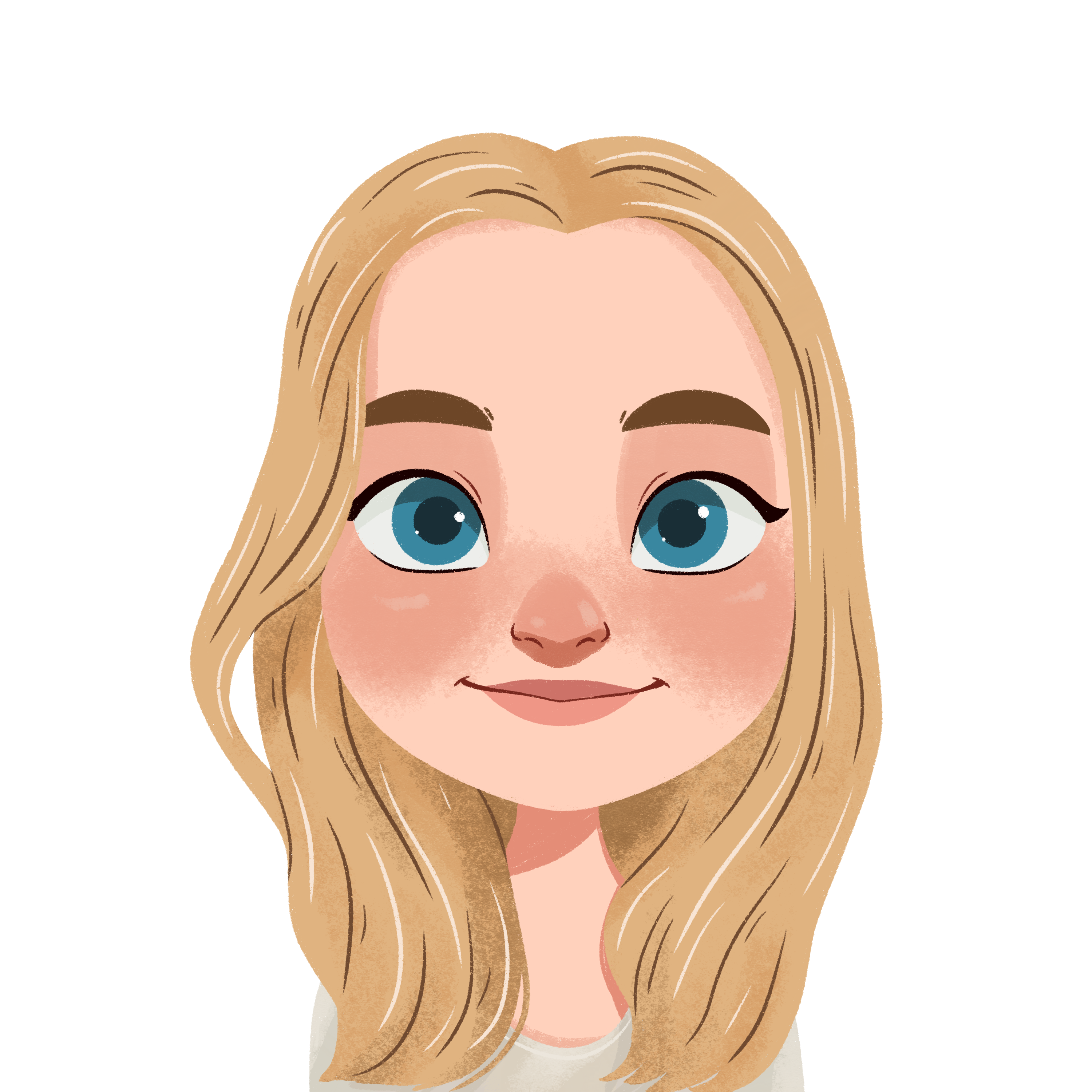 Illustrated portrait of Alicia, Personalised Badges UK team member