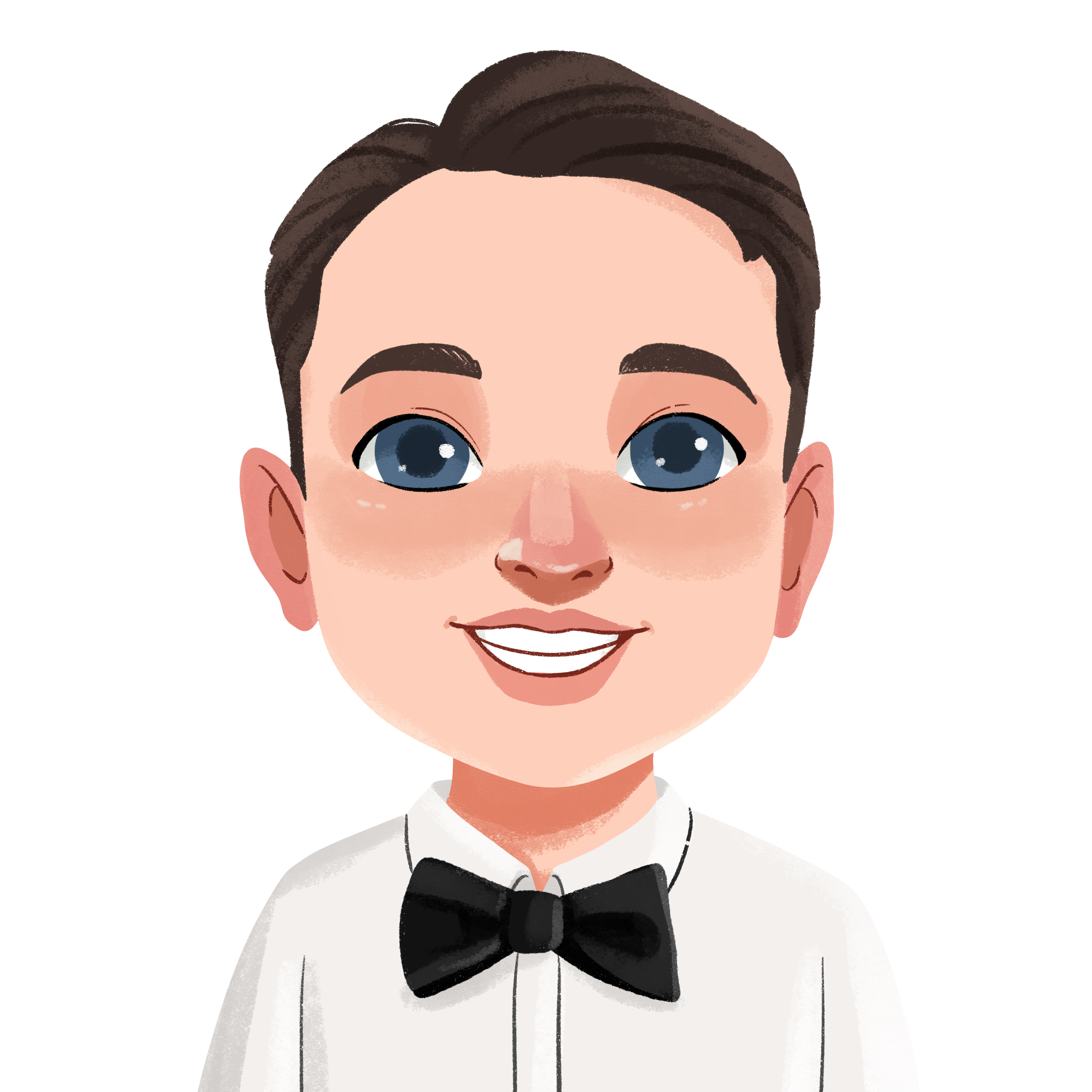 Illustrated portrait of Rob, Personalised Badges UK team member