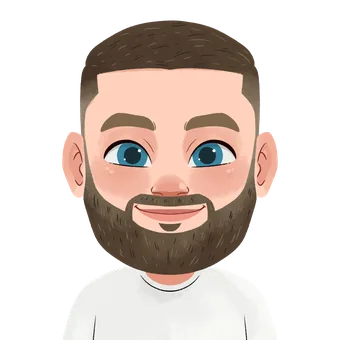 Illustrated portrait of Jake, Personalised Badges UK team member