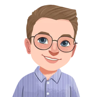 Illustrated portrait of John, Personalised Badges UK team member