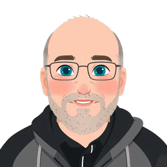Illustrated portrait of Mike, Personalised Badges UK team member