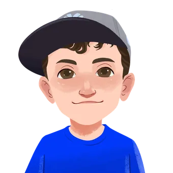Illustrated portrait of Tom, Personalised Badges UK team member