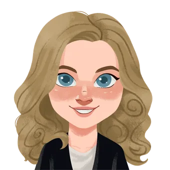 Illustrated portrait of Vanessa, Personalised Badges UK team member